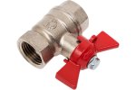 Valfex VF.217.NB1.100.П1 Кран шаровой ПОДЛОЖКА для ВОДЫ 1" ВР/ВР бабочка