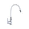 Valfex VF.70112-8 Смеситель для кухни, гибкий силиконовый излив, латунь Estreya Chrome White (10)
