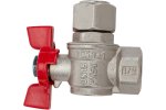 Valfex VF.266.NB1.034.PREMIUM Кран шаровой лат. PREMIUM для ВОДЫ угл.с накид. г. 3/4" ВР/ВР
