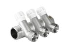 Valfex VF.560.NE.0603 Коллектор с регулирующими вентилями 1"х 3 выхода 3/4" под «ЕВРОКОНУС»