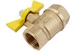 Valfex VF.277.LB3.012.Bir Кран шаровой БИРКА для ГАЗА 1/2" ВР/ВР ручка-бабочка