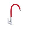 Valfex VF.70112-6 Смеситель для кухни, гибкий силиконовый излив, латунь Estreya Red (10)