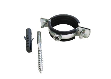 Фотография товара 'Valfex 45WR-115-М Хомут (РМ) оцинк.с резин. уплотнением 4" (107-115) (в компл. шпилька М8*80 и дюбель) (45)'