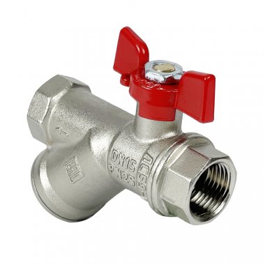 Фотография товара 'Valfex VF.293.NB1.012.PREMIUM Кран шаровой с фильтром PREMIUM для ВОДЫ 1/2" ВР/ВР'