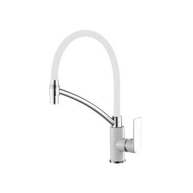 Фотография товара 'Valfex VF.72505-8 Смеситель для кухни, гибкий силиконовый излив, с держателем излива, латунь Argo White (10)'