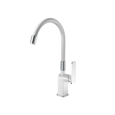 Фотография товара 'Valfex VF.73505-8 Смеситель для кухни, гибкий силиконовый излив, латунь Argo White (10)'