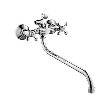 Фотография товара 'Valfex VF.2208-2 Смеситель для ванны, длинный излив, картриджный переключатель, латунь Libra Сhrome-1 (10)'