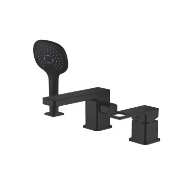 Фотография товара 'Valfex VF.80615-7 Смеситель для ванны на борт, 3 отверстия Arcadia Black (4)'