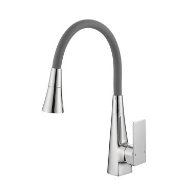 Фотография товара 'Valfex VF.73823 Смеситель для кухни, гибкий силиконовый излив, латунь, Tureis Сhrome (10)'