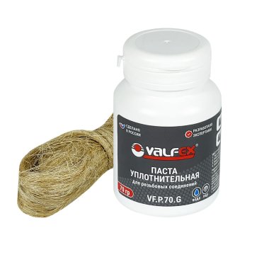 Фотография товара 'Valfex VF.PL.70.G Комплект для герметизации паста уплотнительная (70 г) + лен (14 г)'