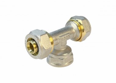 Фотография товара 'Valfex VF.332.N.203420 Тройник обжимной с переходом на ВР 20х3/4х20" (100/5) К'