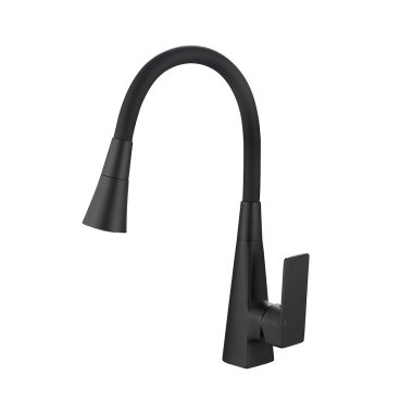 Фотография товара 'Valfex VF.73823-7 Смеситель для кухни, гибкий силиконовый излив, латунь, Tureis Black (10)'