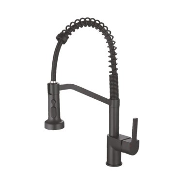 Фотография товара 'Valfex VF.73826-7 Смеситель для кухни, гибкий выдвижной излив, с держателем излива, латунь, Saiph Black (10)'