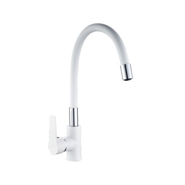 Фотография товара 'Valfex VF.70113-8 Смеситель для кухни, гибкий силиконовый излив, латунь Estreya White (10)'