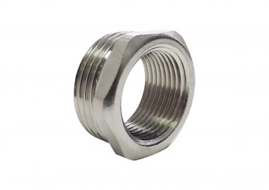 Фотография товара 'Valfex VF.581.N.012.014 Футорка НИКЕЛИРОВАННАЯ НР 1/2" - ВР 1/4" (450/10) К'