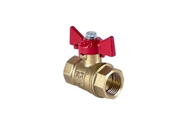 Фотография товара 'Valfex VF.217.LB1.012.DP Кран шаровой латунный DeltaPro для ВОДЫ 1/2" ВР/ВР ручка-бабочка'