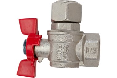 Фотография товара 'Valfex VF.266.NB1.012.PREMIUM Кран шаровой лат. PREMIUM для ВОДЫ угл.с накид. г. 1/2"'