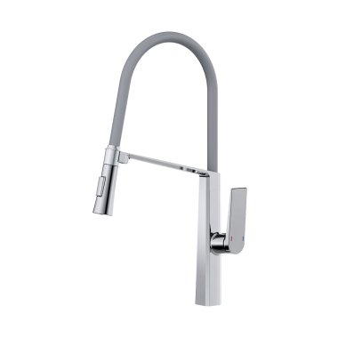 Фотография товара 'Valfex VF.73827 Смеситель для кухни, гибкий силик. излив, с держателем излива, латунь, Meissa Сhrome (10)'