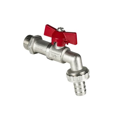 Фотография товара 'Valfex VF.436.NB.012 Кран шаровой латунный 1/2" водоразборный со штуцером, ручка-бабочка'