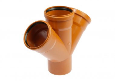 Фотография товара 'Valfex 33110110 Крестовина 110/110/110х45° РЫЖАЯ нар.канализ.(14)'