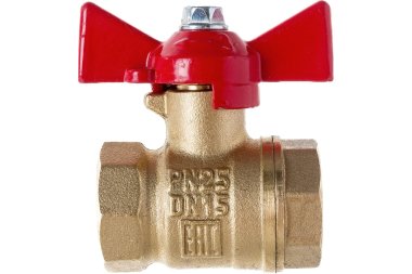 Фотография товара 'Valfex VF.217.L0B1.034 Кран шаровой латунный OPTIMA для ВОДЫ 3/4" ВР/ВР ручка-бабочка'