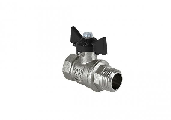 Фотография товара 'Valfex VF.218.NB1.012.DP Кран шаровой латунный DeltaPro для ВОДЫ 1/2" ВР/НР бабочка'