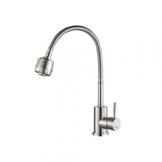 Фотография товара 'Valfex VF.73304 Смеситель для кухни, гибкий излив, нерж. сталь Atria Сhrome (10)'