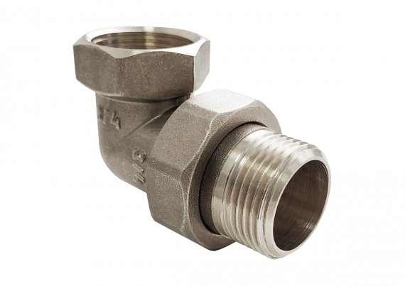 Фотография товара 'Valfex VF.098.N.100.Bir Сгон БИРКА НИКЕЛИРОВАННЫЙ разъемный угловой (американка) ВР-НР 1" (25)'