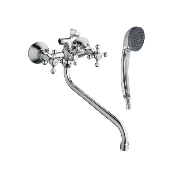 Фотография товара 'Valfex VF.2208 Смеситель для ванны, длинный излив, шаровый переключатель, латунь Libra Сhrome-1 (10)'