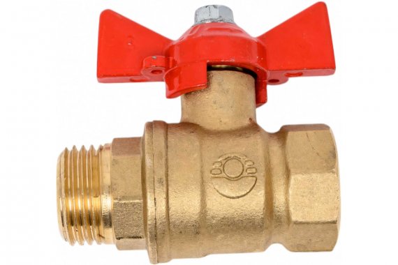 Фотография товара 'Valfex VF.218.LB1.012.Bir Кран шаровой БИРКА для ВОДЫ 1/2" ВР/НР ручка-бабочка'