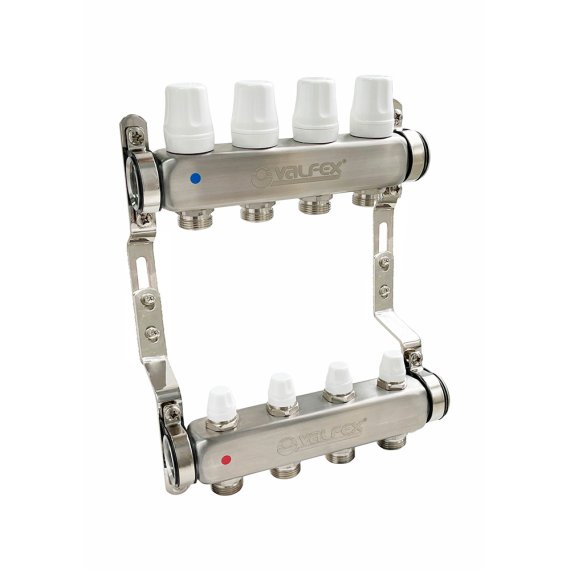 Фотография товара 'Valfex VF.582.0610 Блок колл. НЕРЖ с ручн. регулир. клап. 1"х10 вых Евроконус 3/4"'