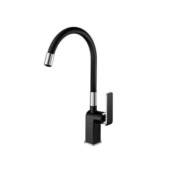 Фотография товара 'Valfex VF.73548-7 Смеситель для кухни, гибкий силиконовый излив, латунь Orion Black (10)'