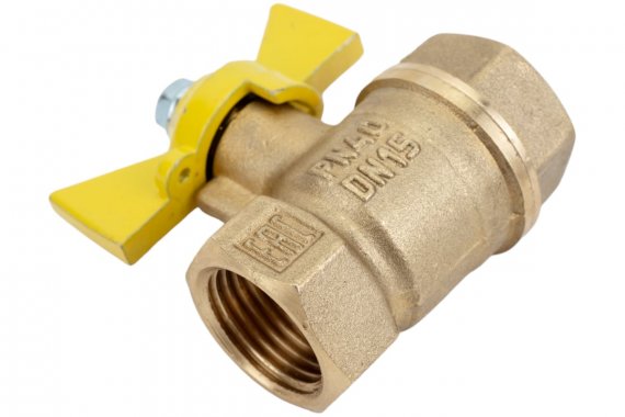 Фотография товара 'Valfex VF.277.LB3.100.П1 Кран шаровой ПОДЛОЖКА для ГАЗА 1" ВР/ВР ручка-бабочка'