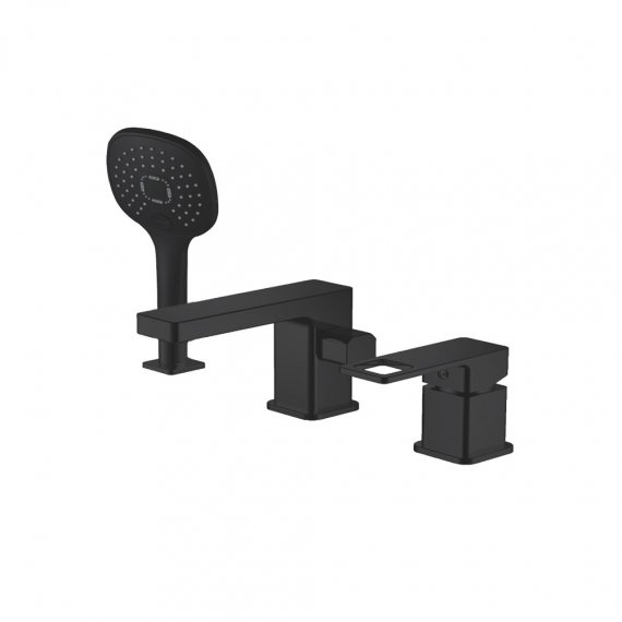 Фотография товара 'Valfex VF.80615-7 Смеситель для ванны на борт, 3 отверстия Arcadia Black (4)'