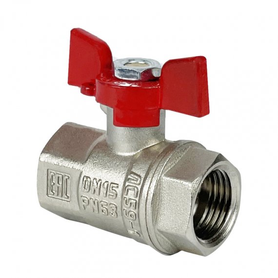 Фотография товара 'Valfex VF.217.NB1.034.PREMIUM Кран шаровой латунный PREMIUM для ВОДЫ 3/4" ВР/ВР, бабочка'