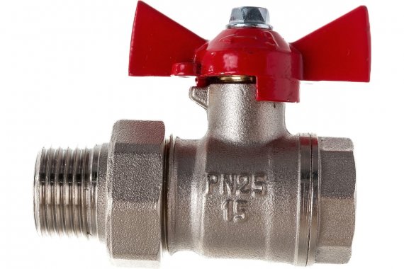 Фотография товара 'Valfex VF.227.NLB1.034.Bir Кран шаровой латунный БИРКА OPTIMA для ВОДЫ амер. 3/4"'