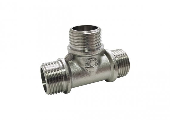 Фотография товара 'Valfex VF.131.N.034.Bir Тройник БИРКА переходной с наружной резьбой НР 1/2"хНР 3/4"хНР 3/4" (70)'