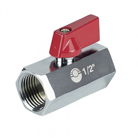 Фотография товара 'Valfex VF.330.NB.038 Кран шар. MINI ВР3/8"хВР3/8" НИКЕЛИРОВАННЫЙ (300/60) К'