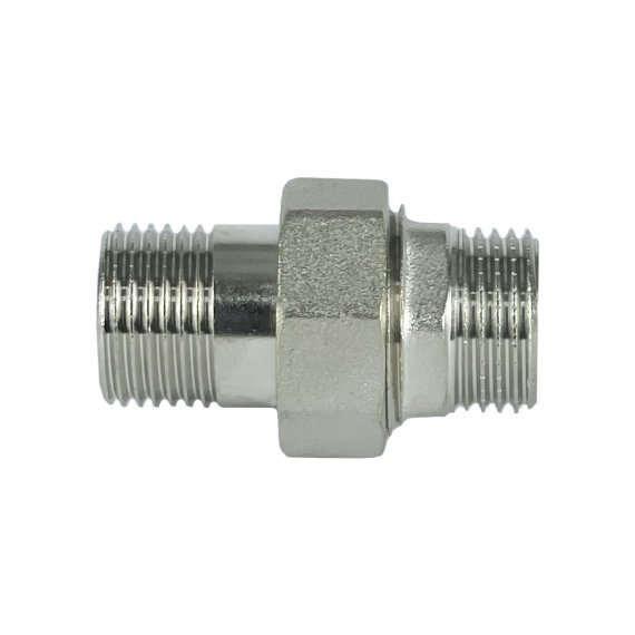 Фотография товара 'Valfex VF.728.N.034 Сгон прямой разъемный (американка) НР-НР 3/4" НИКЕЛИРОВАННЫЙ (120/10) К'