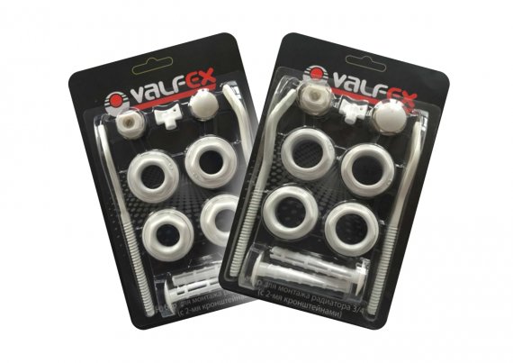 Фотография товара 'Valfex AD-1002 3/4 Комплект для монтажа радиаторов с 2-мя кронштейнами 3/4"'