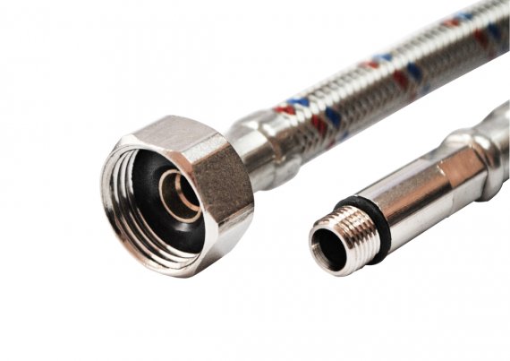 Фотография товара 'Valfex S/S M10*18-F1/2" 50 сm Гибкая подводка для смесителей нерж.сталь'