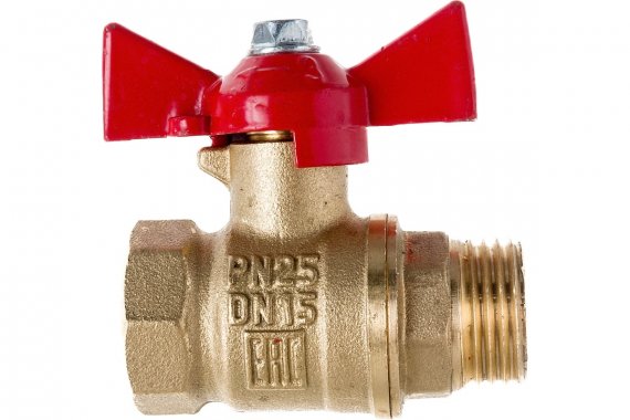 Фотография товара 'Valfex VF.218.L0B1.034.Bir Кран шаровой латунный БИРКА OPTIMA для ВОДЫ 3/4" ВР/НР'