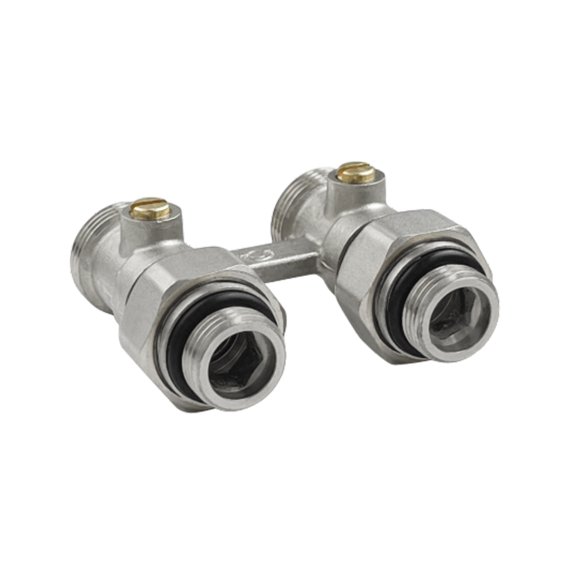 Фотография товара 'Valfex VF.345.01.034.012 Узел прямой для нижнего подкл. рад. 3/4" (c компл. адаптеров 1/2")'