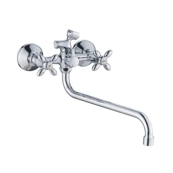 Фотография товара 'Valfex VF.2227-2 Смеситель для ванны, длинный излив, картриджный переключатель, латунь Libra Сhrome-2 (10)'