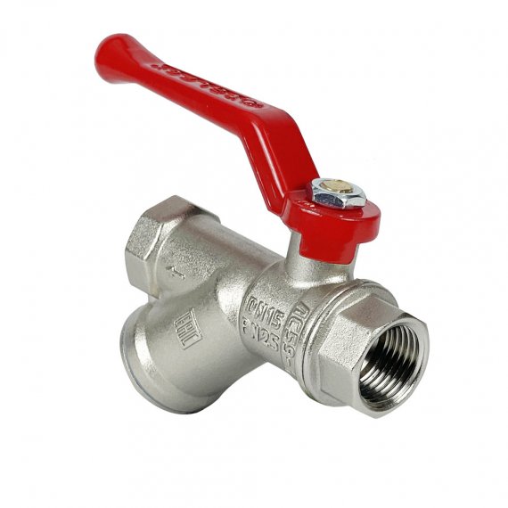 Фотография товара 'Valfex VF.292.NR1.012.PREMIUM Кран шаровой с фильтром PREMIUM для ВОДЫ 1/2" ВР/ВР'